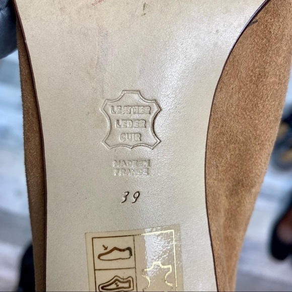 Jean Paul Barriol Accessorie camel suede block heel La size 39 - Picture 6 of 10
